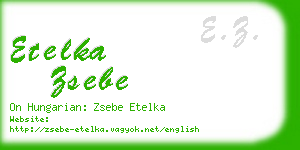 etelka zsebe business card